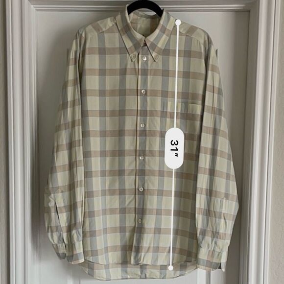 Ermenegildo Zegna Plaid Multi Long Sleeve Button Down Cotton Shirt L Italy - Picture 3 of 8